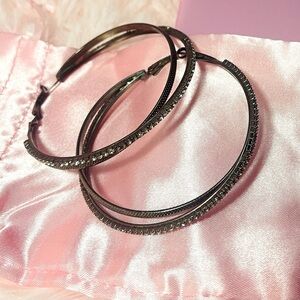 Black hoop earrings